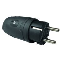 Wtyczka gumowa Protec.class PGSS44 IP44 czarna 057494 | 05106700 PROTEC.class