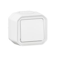 Przycisk jednobiegunowy 10A 250V IP55 komplet n/t, biały, Nowe Plexo | 069760L Legrand