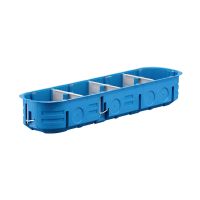 Puszka instalacyjna 4-polowa 4x60 płytka regips Multibox P4x60K niebieska | 32326203 Simet