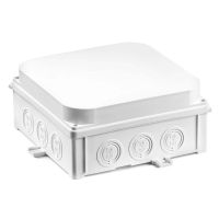 N180x180S, puszka n/t 188x188x88mm z dławnicami, bezhalogenowa, samogasnąca, IP67, biała | 35300206 Simet