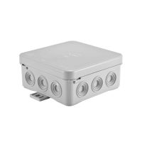 Puszka instalacyjna n/t 85x85 z dławicą FASTBOX N6 szara | 83006002 Simet