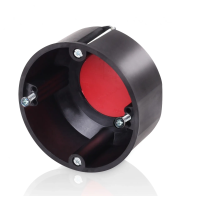 Puszka przeciwogniowa do pustych ścian 60mm, płytka, E90 BS115 czarna | 83119007 Simet