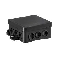 Puszka instalacyjna n/t 85x85x40 NS6 (N6) czarna z możliwością zastosowania haka HNS, FASTBOX&HOOK | 35346107 Simet