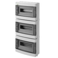 Rozdzielnica n/t RN 3/36 (obudowy łączone 3x12mod) (N+PE) IP40 drzwi transparentne, Ep-Lux Plus | 1908-01 Elektro-Plast Nasielsk