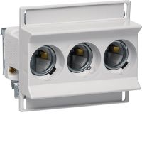 Gniazdo bezpiecznikowe ceramiczne D02/3 E18 3P 3268/3VR 63A 400VAC TS35 zaciski jarzmowe 25mm2 | LD02K63-3SS Hager
