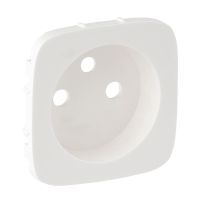 Plakietka gniazda pojedynczego 2P+Z z podświetleniem LED, biała, Valena Allure | 754875 Legrand
