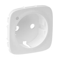 Plakietka gniazda pojedynczego Schuko 2P+Z z podświetleniem LED, biała, Valena Allure | 754855 Legrand