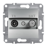 Gniazdo antenowe TV-SAT końcowe (1dB) bez ramki aluminium, Asfora | EPH3400161 Schneider Electric