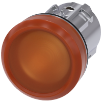 Główka lampki sygnalizacyjnej gładka bursztynowa Fi22 Metal połysk, SIRIUS ACT (opak 5szt) | 3SU1051-6AA00-0AA0 Siemens
