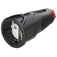 Gniazdo przenośne gumowe jednofazowe 16A 2P+Z 230V Schuko IP20, Taurus2 | 2510-sr PCE