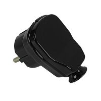 Wtyczka kątowa AWA-5, 2P+Z, 16A, 250V, rozbieralna czarna (60szt) | 51.11 Elektro-Plast Opatówek