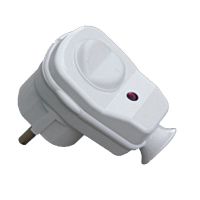 Wtyczka kątowa z włącz. i kontrolą załączania AWA-ŁKB, 2P+Z,16A,250V,rozbieralna, IP44B,biała(60szt) | 51.25 Elektro-Plast Opatówek