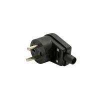 Wtyczka kątowa VWK 220-05, 16A 250V IP20 69x40x53mm czarna (1szt) | 51.309 Elektro-Plast Opatówek
