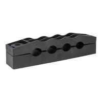 Uchwyt do kabla siłowego KO27/4 poczwórny czarny (1szt) | 37.28 Elektro-Plast Opatówek