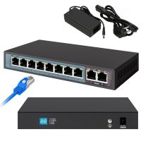 Switch PoE Extralink CERES, 8x 100Mb/s PoE/PoE+, 2x RJ45 Uplink 100Mb/s, 96W | EX.3906 Batna