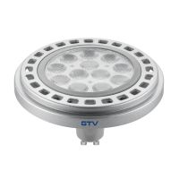 Lampa LED ES111, GU10, 12W, 950lm, 3000K, przezroczysta, kąt świecenia 45 stopni, szara | LD-ES11177-30 GTV