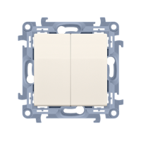 Łącznik świecznikowy z podświetleniem LED, IP44 (moduł) 10AX, 250V, krem CW5BL.01/41 Simon 10 | CW5BL.01/41 Kontakt Simon