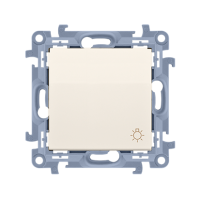 Przycisk światło (moduł) 10AX, 250V, zaciski śrubowe, krem CS1.01/41 Simon 10 | CS1.01/41 Kontakt Simon