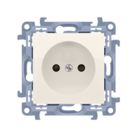 Gniazdo wtyczkowe pojedyncze b/u (moduł) 16A, 250V~, zaciski śrubowe, krem CG1.01/41 Simon 10 | CG1.01/41 Kontakt Simon