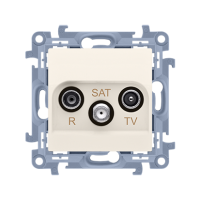 Gniazdo antenowe R-TV-SAT zakończeniowe tłum. R, TV, SAT- 1.5dB, krem CASK.01/41 Simon 10 | CASK.01/41 Kontakt Simon