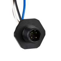 Adapter plastikowy, otwór gwintowany Pg 11,dla konektora męskiego, M12, 4 przewodowy | XZCE11P124M Telemecanique Sensors