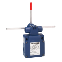 Łącznik krańcowy OsiSense XC XCKVR dźwignia ze skrzyżowanymi prętami stabilna 2x(NC+NO) działanie w | XCKVR44D2H29 Telemecanique Sensors