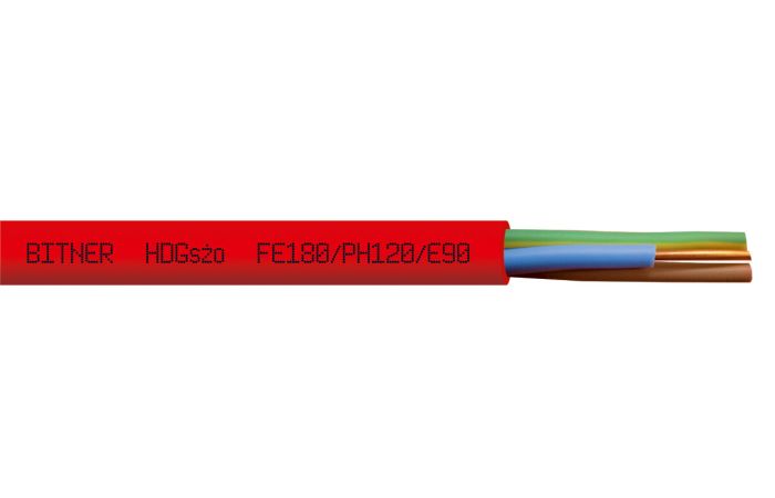 Przewód bezhalogenowy HDGS 3x2,5 żo FE180/PH120/E90 300/500V BĘBEN | B52052 Bitner