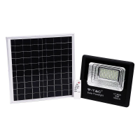 Naświetlacz LED solarny V-TAC 20W czarny IP65 pilot timer VT-60W 4000K 1650lm | 3800157645607 LED EUROPE