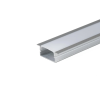 Profil do LED zestaw, ALU anodowany wpuszczany na dwie taśmy V-TAC 2mb klosz mleczny 20x10mm VT-8203 | 3800170211605 V-Tac Europe