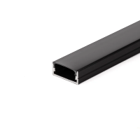 Profil do LED zestaw, ALU na dwie taśmy czarny V-TAC 2mb czarny klosz 23,5x10mm VT-8108 | 3800157677226 V-Tac Europe