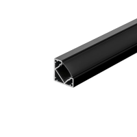 Profil do LED zestaw, ALU kątowy czarny V-TAC 2mb klosz czarny 19x19mm VT-8114 | 3800157677233 V-Tac Europe