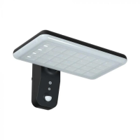 Kinkiet ogrodowy ścienny solarny V-TAC 15W czunik ruchu CCT IP65 czarny VT-414 4000K-6000K 2000lm | 3800170206939 LED EUROPE