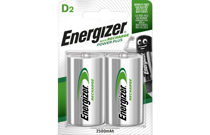 Akumulator Energizer Power Plus 2500mAh R20 D/2 (2szt.) | 7638900138757 Energizer