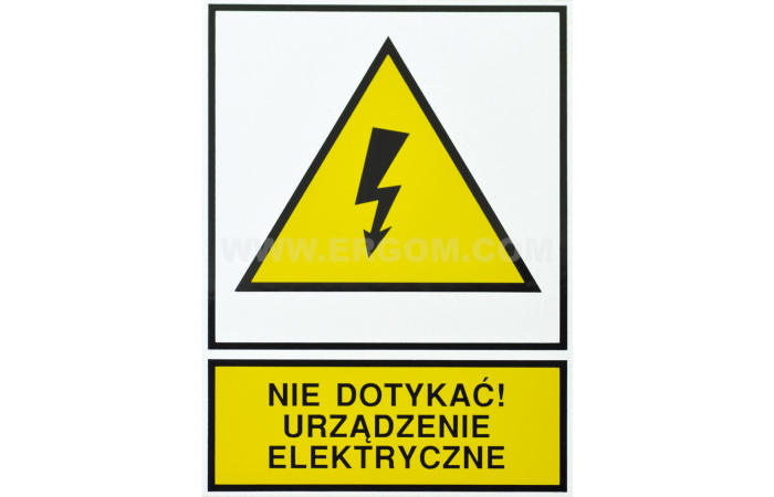 Tabliczka TZO 105X148S napis: Nie dotykać! Urządzenie elektryczne | E04TZ-01011130100 Ergom