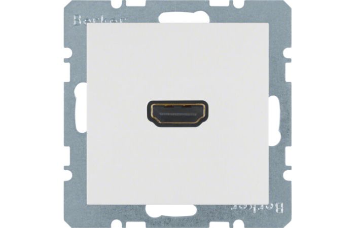 Gniazdo HDMI z przyłączem 90st., biały, połysk, B.x/S.1 | 3315438989 Hager