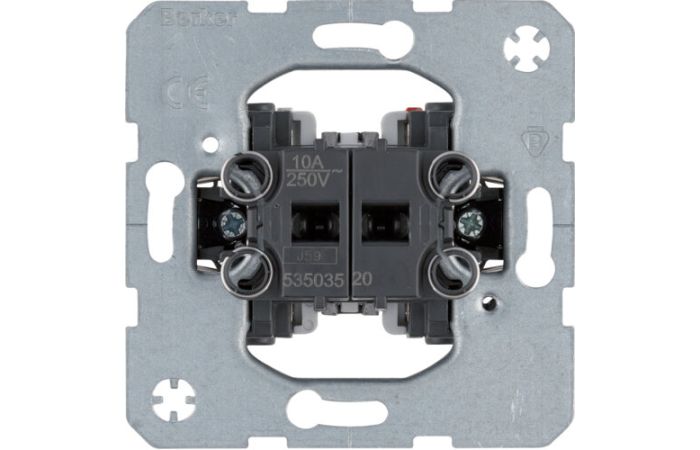 Łącznik żaluzjowy 2-klawiszowy przyciskowy, 1-biegunowy, mechanizm, samozaciski, One.platform | 53503520 Hager