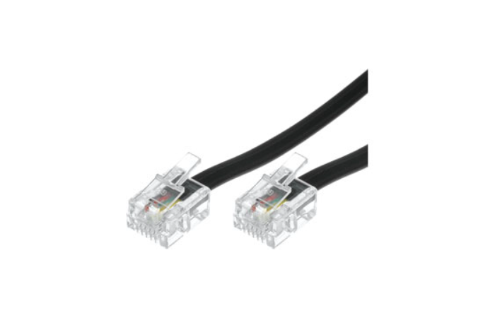 Kabel telefoniczny RJ11 wtyk z obu | TEL-RJ11-BK/05 Inny