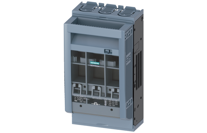Rozłącznik bezpiecznikowy 3NP1 NH00 3P 160A 690V AC, na płytę montażową, przyłącza płaskie | 3NP1133-1CA10 Siemens
