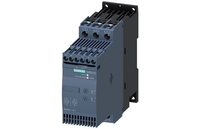 Softstart SIRIUS 32A 15KW 400V 200-480V AC Sterowanie 24V AC DC wielkość S0 Zaciski śrubowe | 3RW3027-1BB04 Siemens