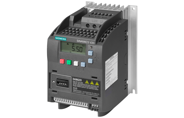 Przekształtnik 3AC 380-480V, 47/63Hz, 0,37kW, SINAMICS V20 | 6SL3210-5BE13-7CV0 Siemens