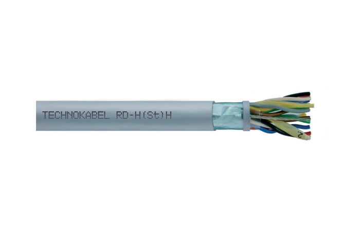 Kabel bezhalogenowy RD-H (ST)H Bd 4X2X0,5, czarny | 0217 004 05 Technokabel