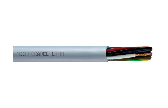 Kabel bezhalogenowy LIHH 2x1,5 300/300V, szary | 0453 024 10 Technokabel