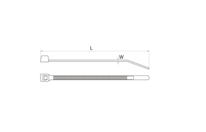 Opaska zaciskowa metalizowana MCT30R 3,5x150 niebieska HELLER (100szt.) | 111-00829 Aste