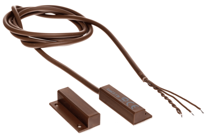 Kontaktron boczny z obwodem sabotażowym (brązowy), S-1 BR | S-1 BR Satel
