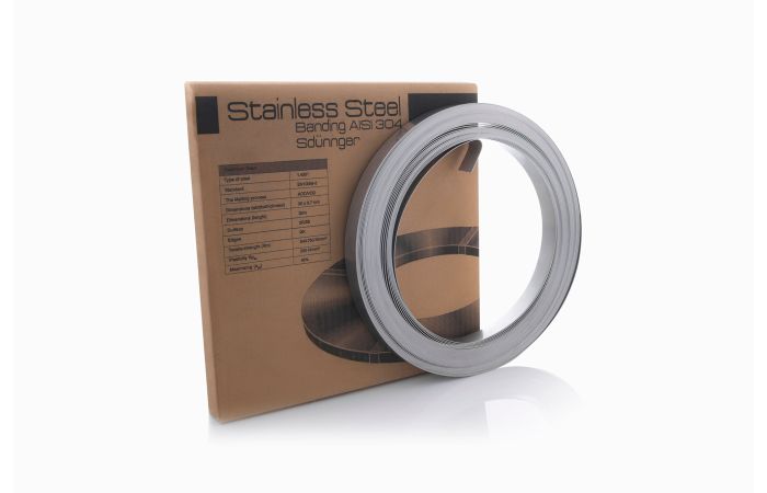 Taśma stalowa Sdunnger F 197 (20x0,7mm, 32m) Stainless Steel 304 | F20732M304 Sdunnger