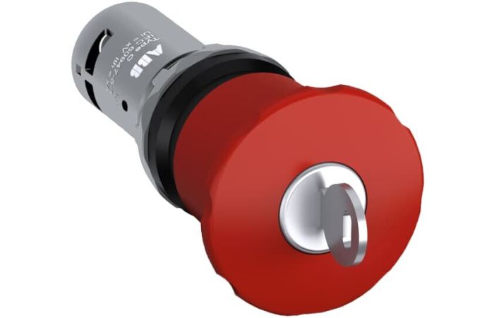 Przycisk bezpieczeństwa kluczykowy 1NO/1NC, CE4K1-10R-11, czerwony | 1SFA619552R1071 ABB