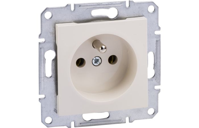 Gniazdo pojedyncze z/u bez ramki 16A 230V kremowe, Asfora | EPH2800723 Schneider Electric