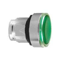 Przycisk płaski zielony push-push LED metalowy bez oznaczenia, Harmony XB4 | ZB4BH033 Schneider Electric