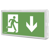 Oprawa awaryjna EXIT S IP65 LED, 1W, 125lm, 3,biała biała | ETS/1W/C/3/SA/PT/WH Awex