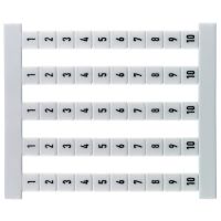 Oznacznik złączki, 5x5mm DEK 5 FSZ 1-10 Dekafix, biały | 0460660001 Weidmuller